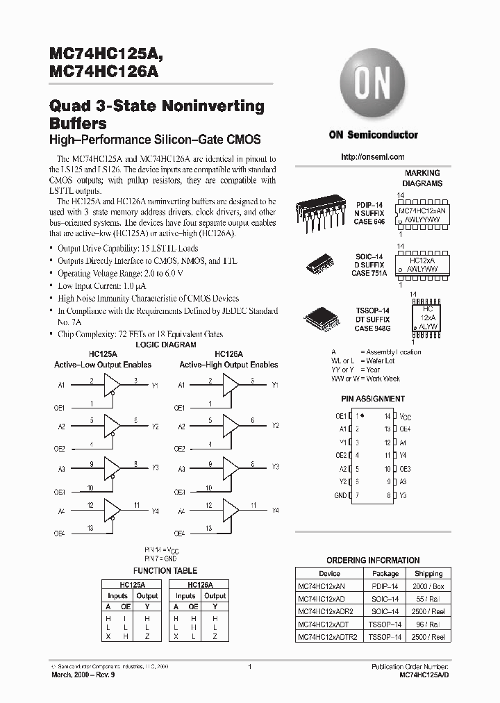 MC74HC125ADR2_241459.PDF Datasheet