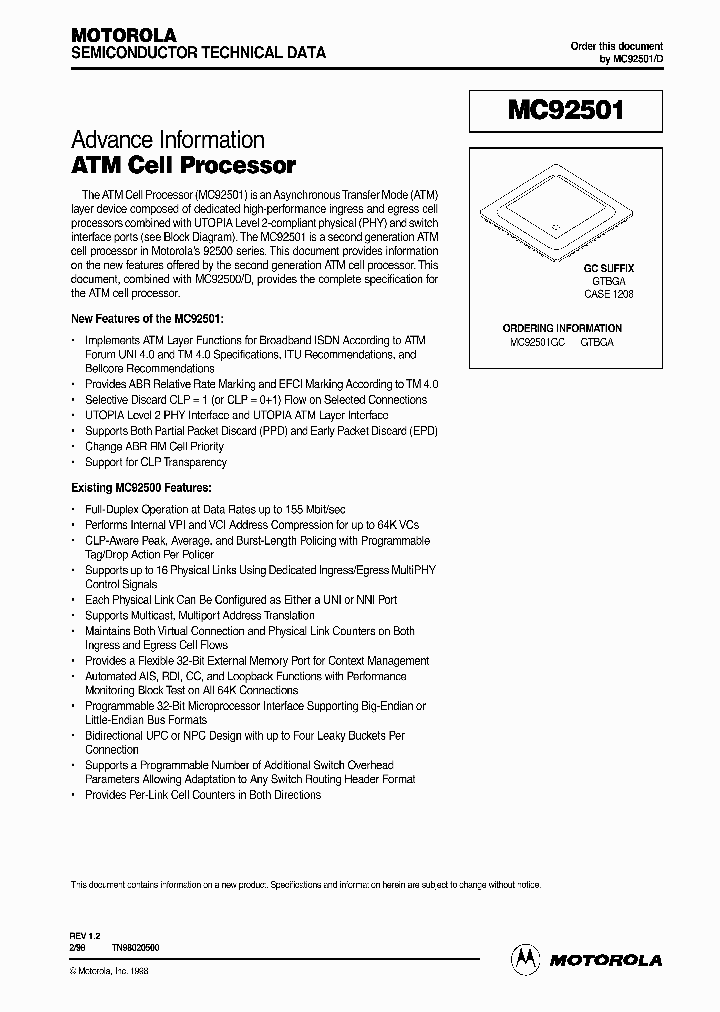 MC92501_267107.PDF Datasheet