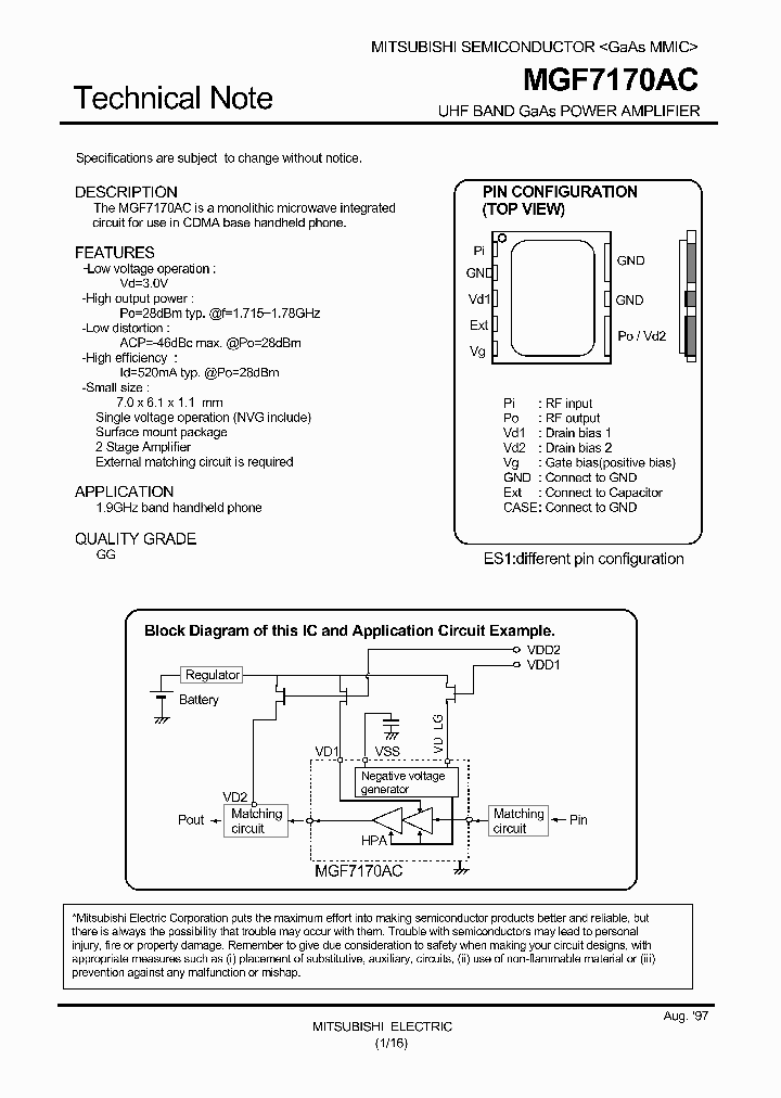 MGF7170AC_219440.PDF Datasheet