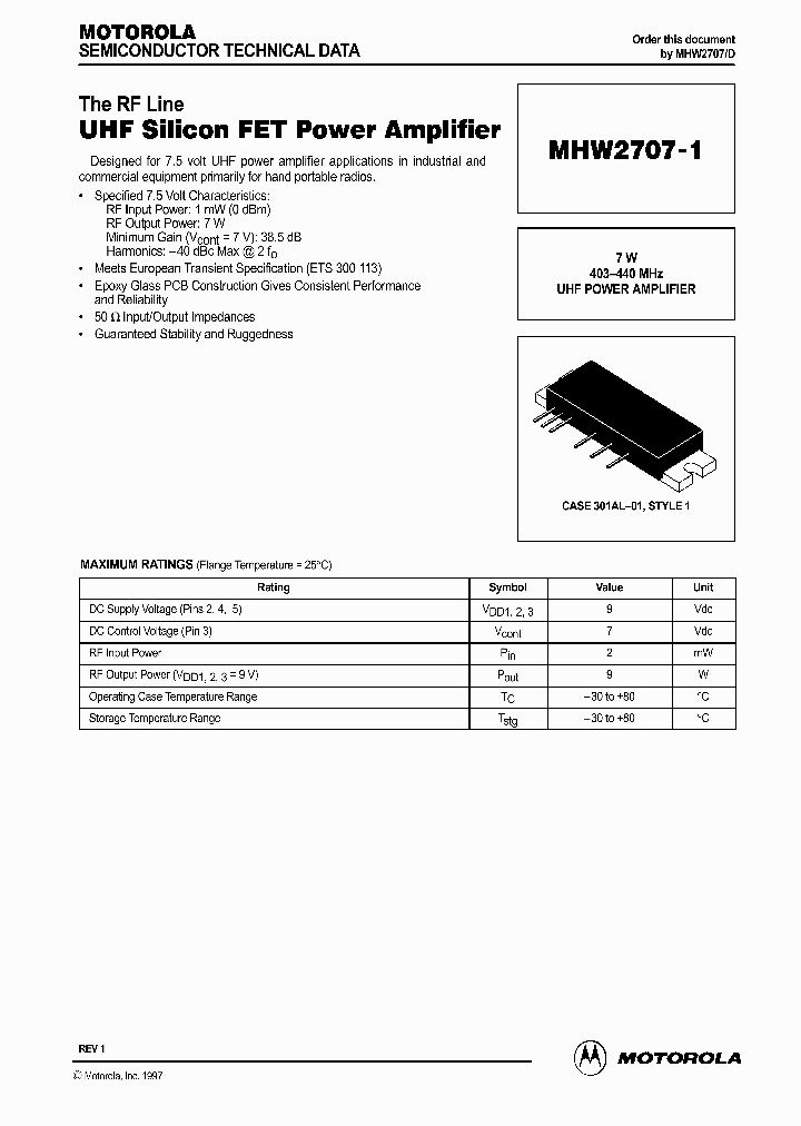 MHW2707-1_250950.PDF Datasheet
