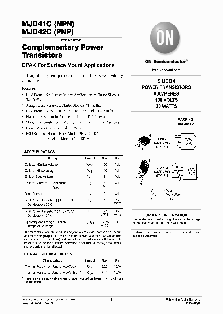 MJD41C_241845.PDF Datasheet