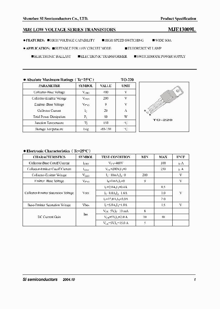 MJE13009L_258600.PDF Datasheet
