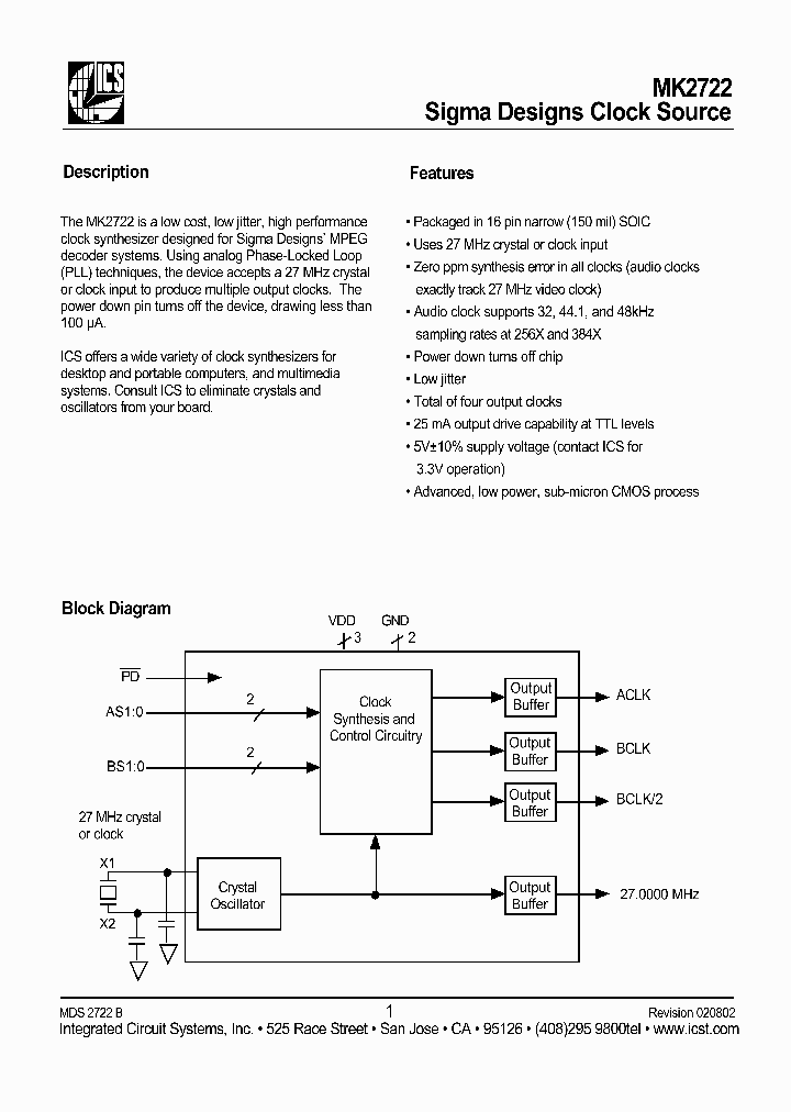 MK2722_222587.PDF Datasheet