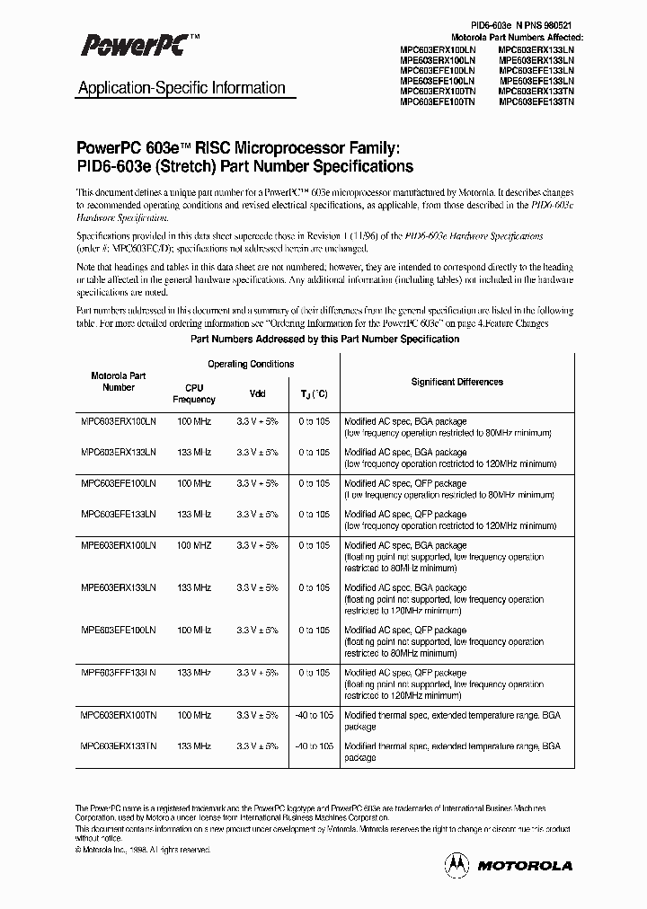MPC603EFE100LN_239540.PDF Datasheet