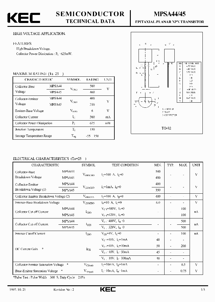 MPSA44_261989.PDF Datasheet