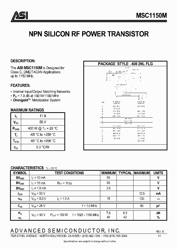 MSC1150M_226862.PDF Datasheet