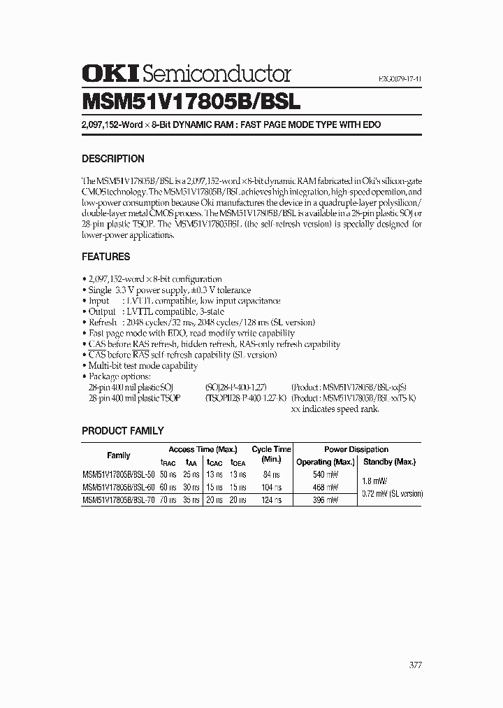 MSM51V17805BSL_245710.PDF Datasheet