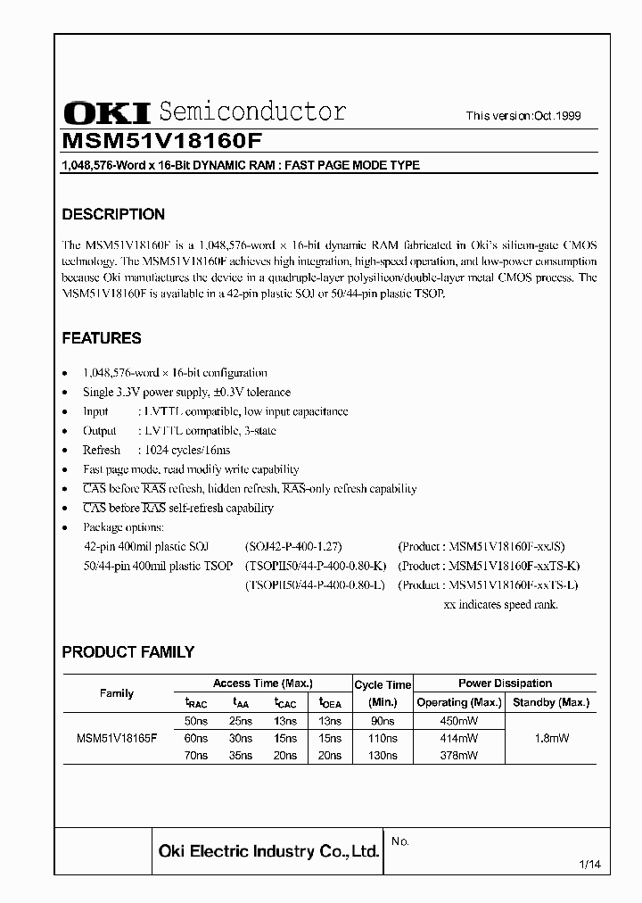 MSM51V18160F_225819.PDF Datasheet