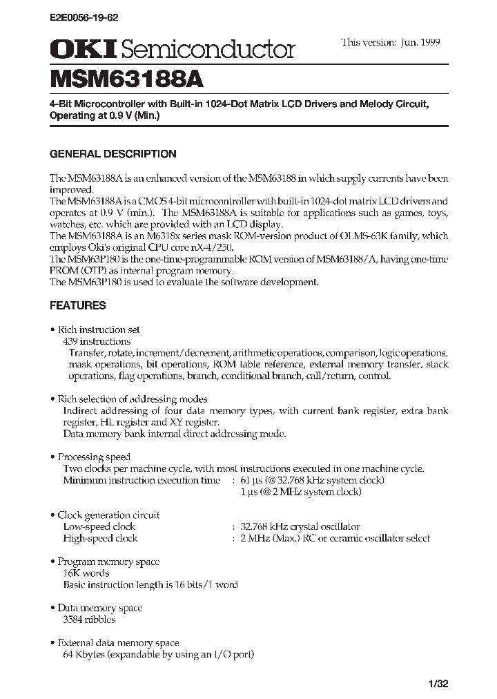MSM63188A_249133.PDF Datasheet