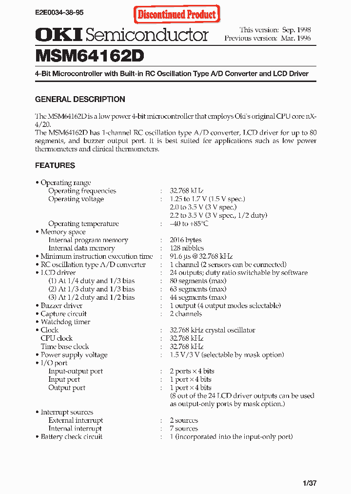 MSM64162D-XX_266646.PDF Datasheet