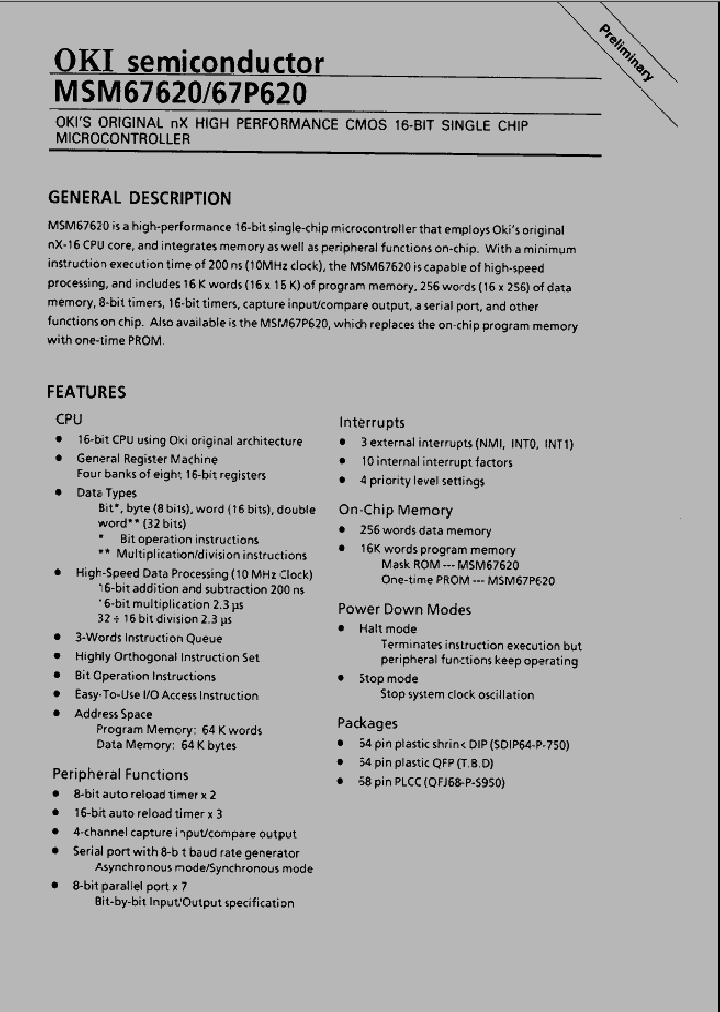 MSM67P620_228865.PDF Datasheet