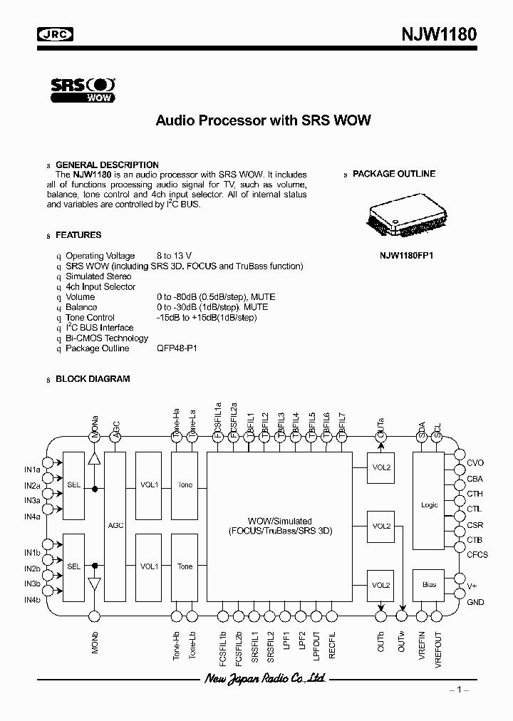 NJW1180_240700.PDF Datasheet