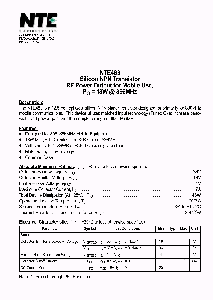 NTE483_243000.PDF Datasheet