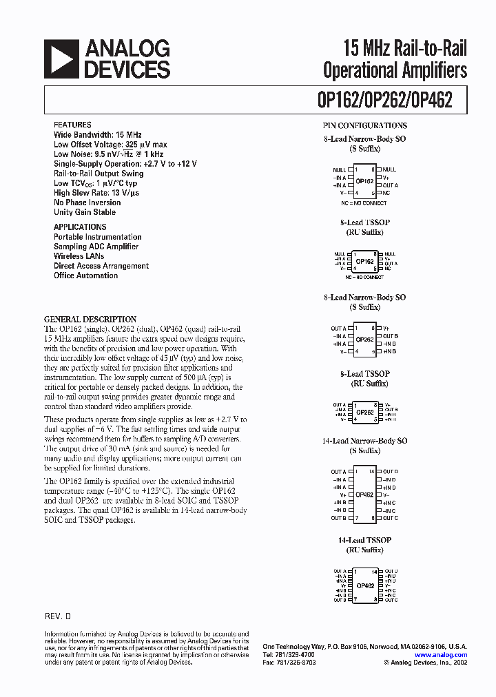 OP162DRU_239130.PDF Datasheet
