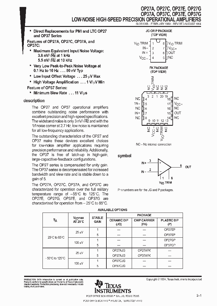 OP27E_231022.PDF Datasheet