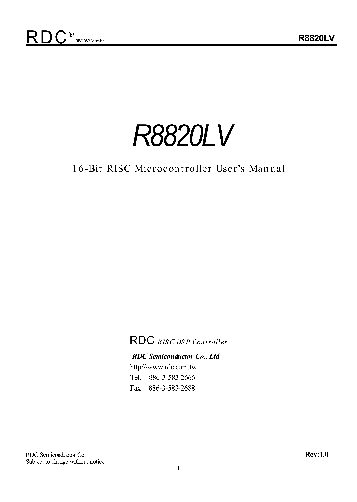 R8820LV_260910.PDF Datasheet