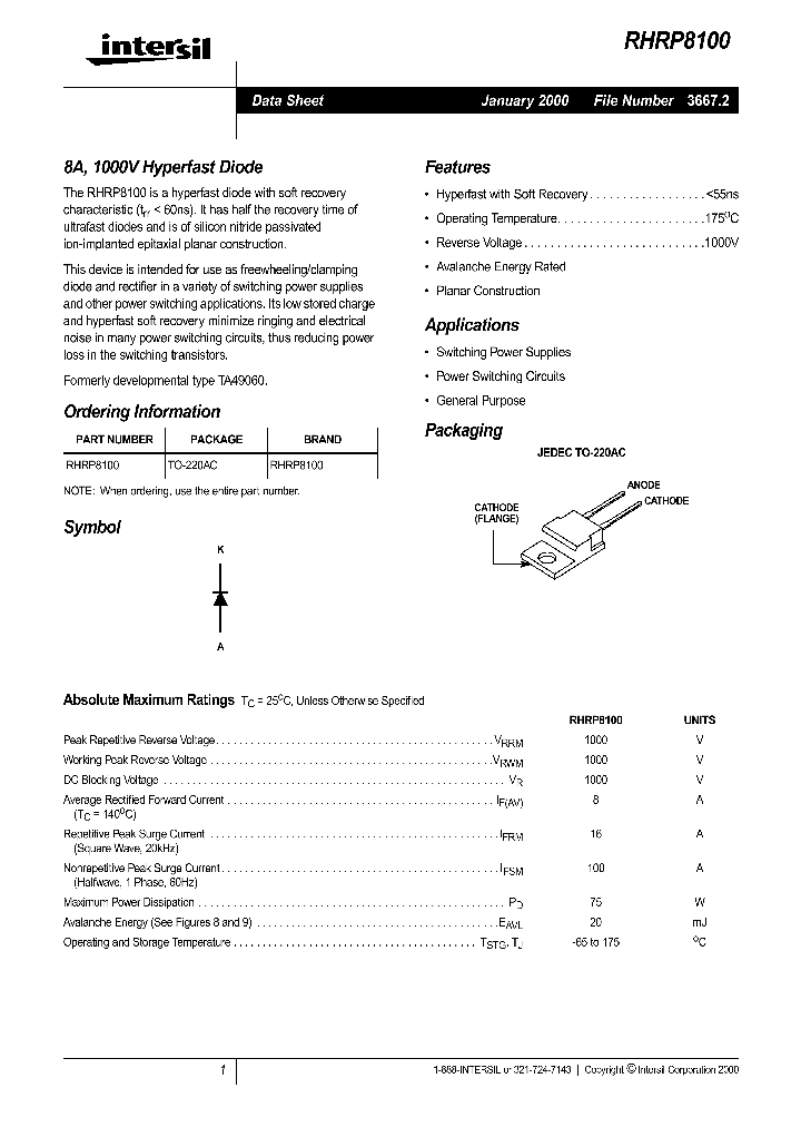 RHRP8100_226371.PDF Datasheet