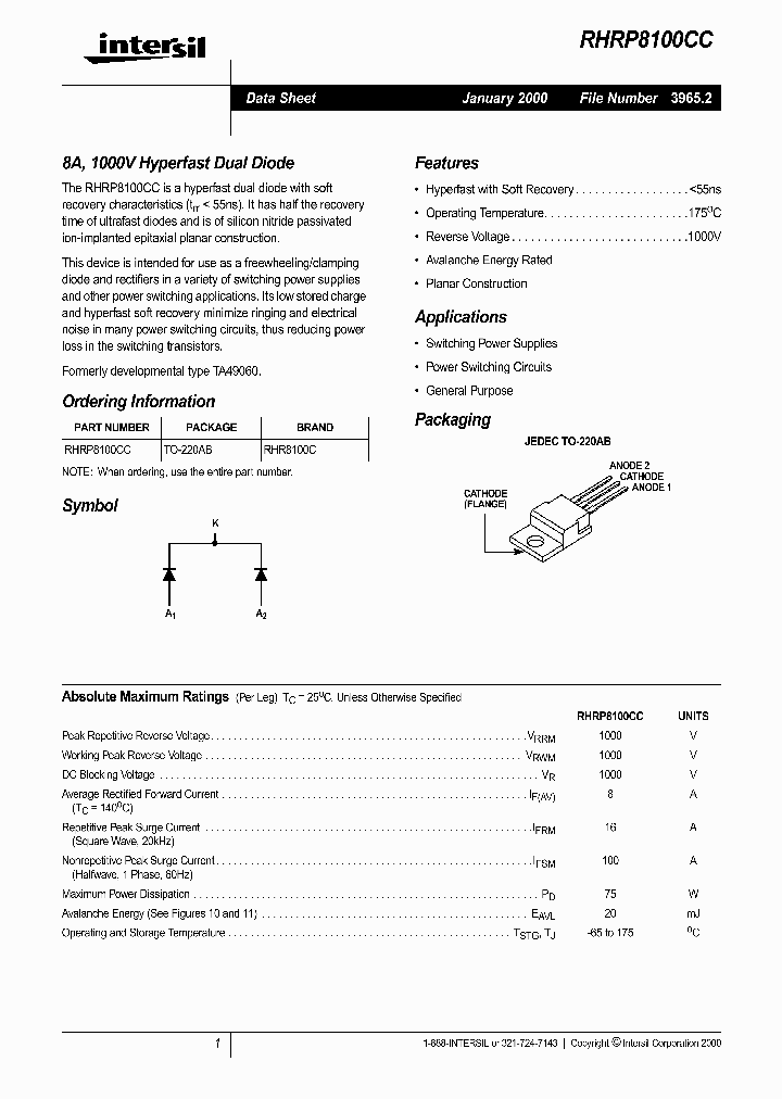 RHRP8100CC_226372.PDF Datasheet