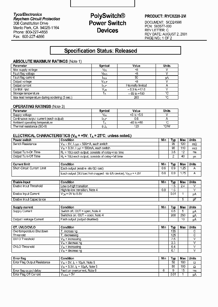 RYC8220-2M_260054.PDF Datasheet