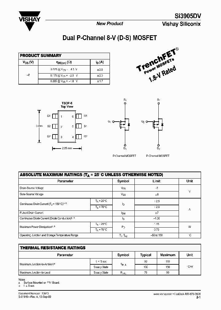 SI3905DV_251427.PDF Datasheet