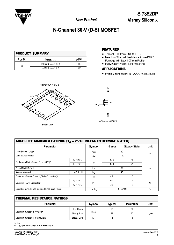 SI7852DP_218884.PDF Datasheet