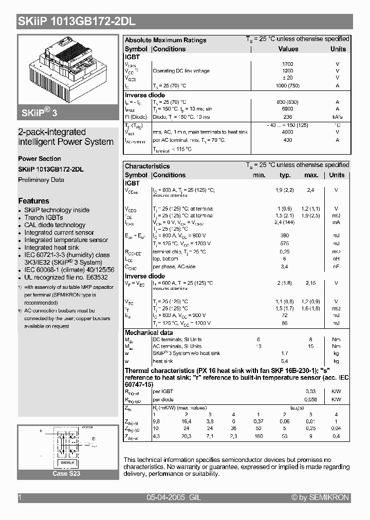 SKIIP1013GB172-2DL_236560.PDF Datasheet