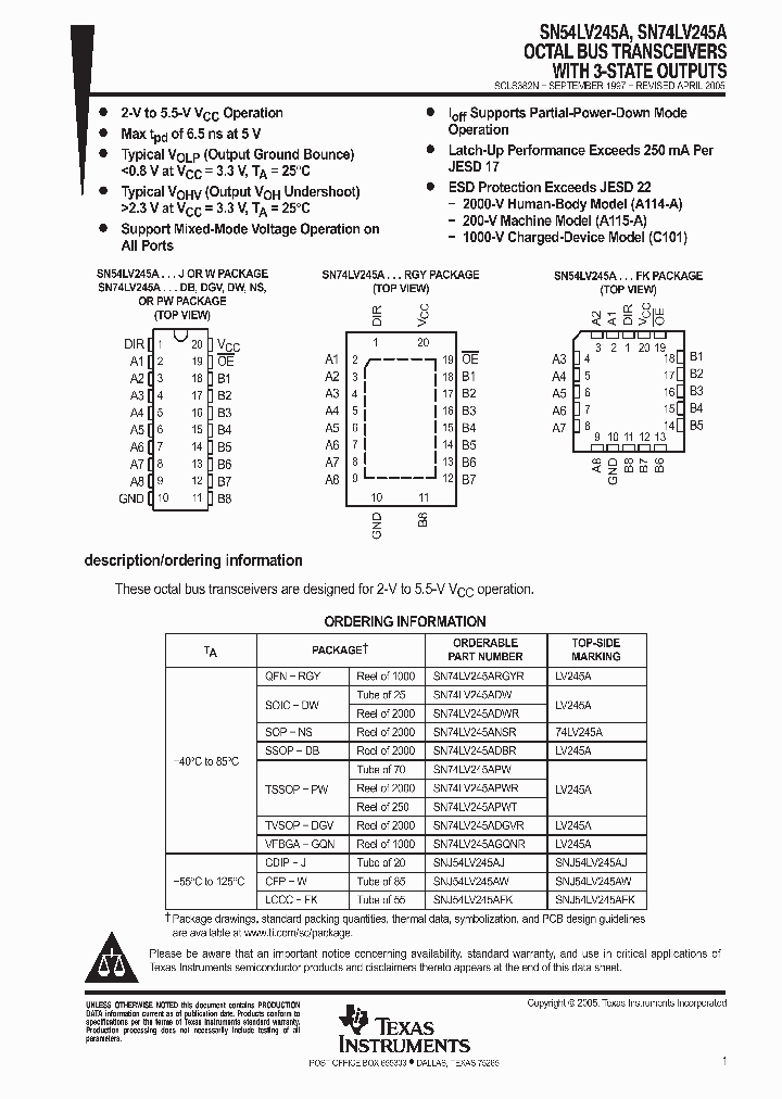 SN74LV245APWR_233470.PDF Datasheet