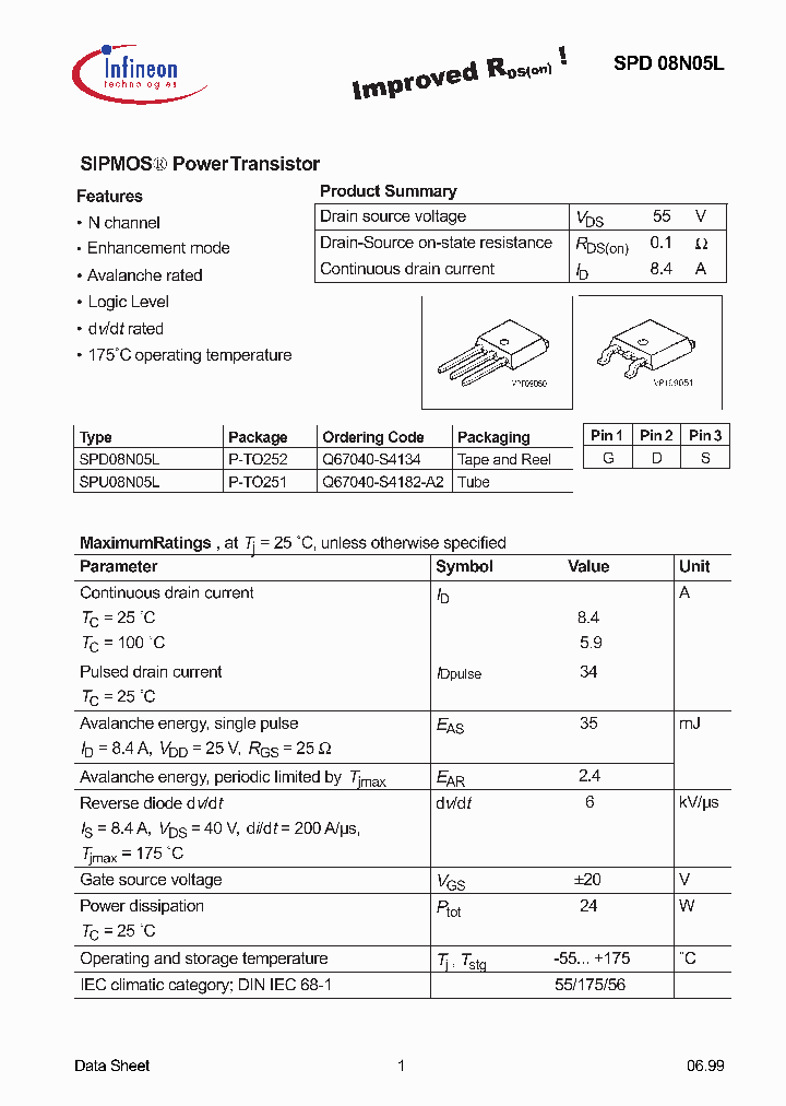 SPD08N05L_249572.PDF Datasheet