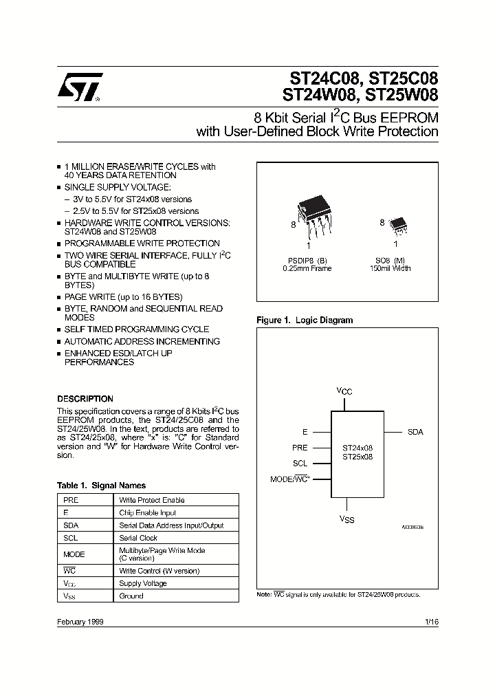 ST24C08_263435.PDF Datasheet