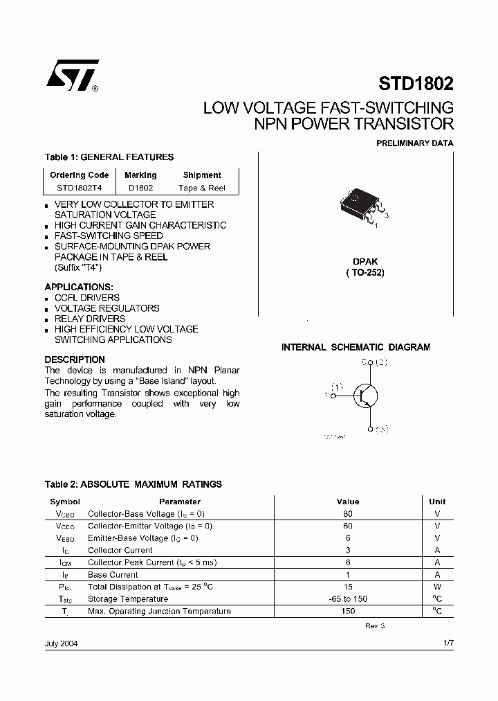 STD1802T4_240248.PDF Datasheet