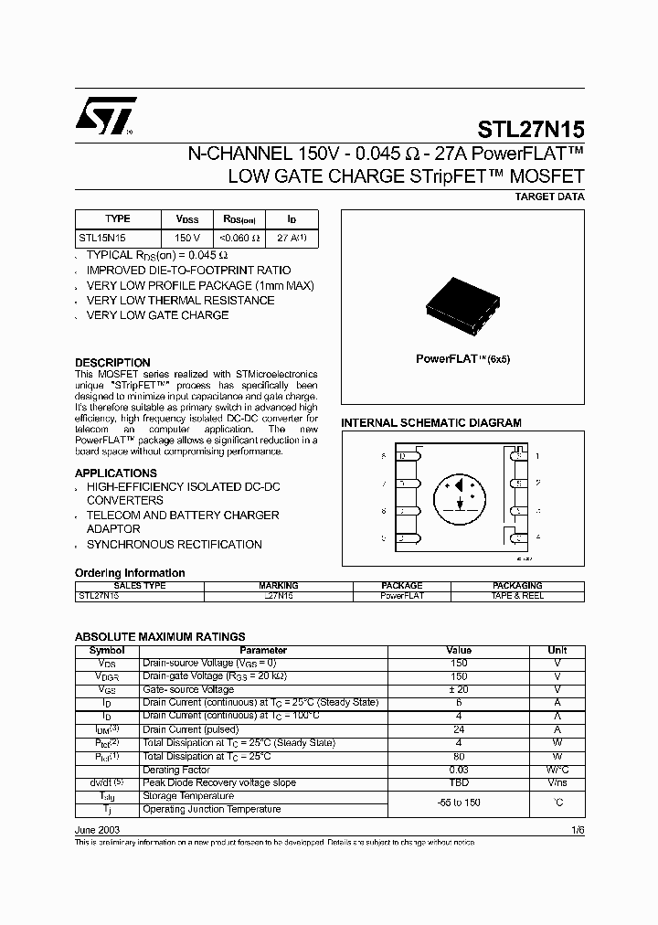 STL27N15_266509.PDF Datasheet