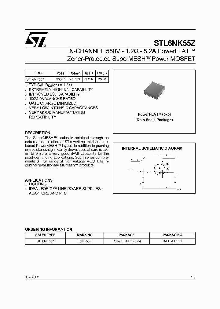 STL6NK55Z_257283.PDF Datasheet