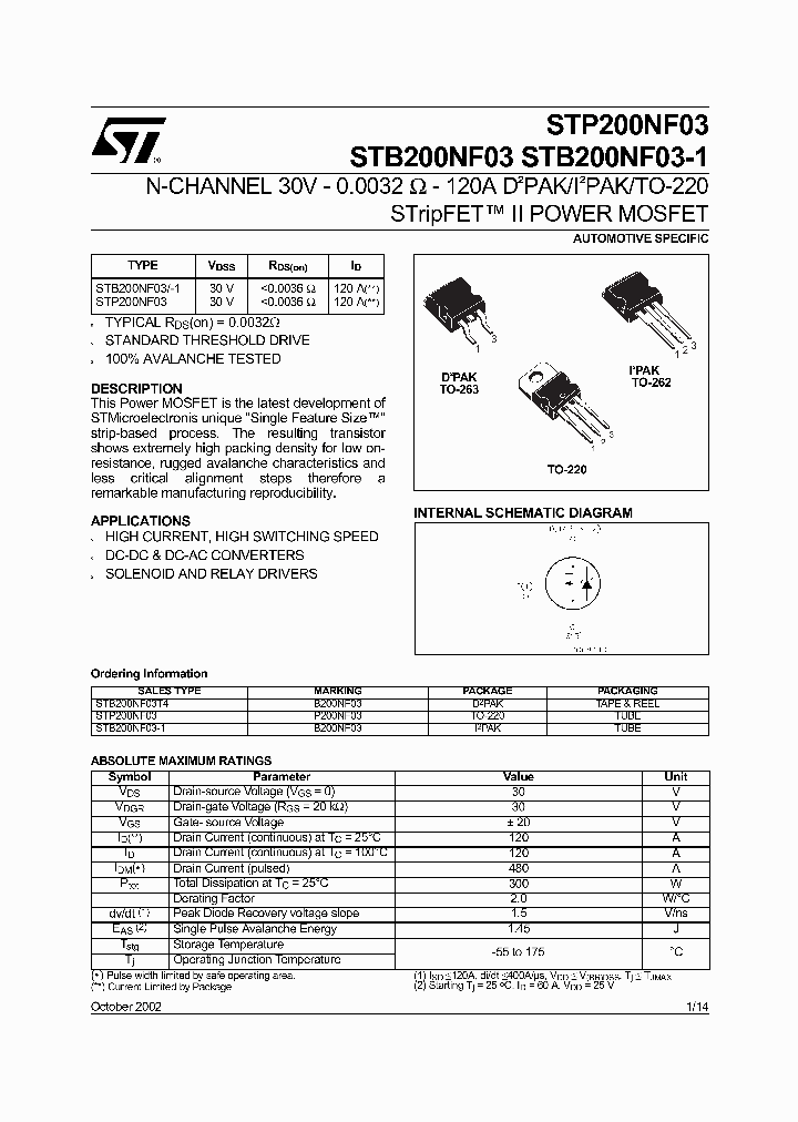 STP200NF03_224163.PDF Datasheet