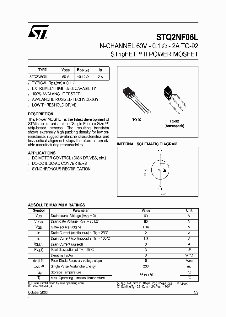 STQ2NF06L_245241.PDF Datasheet