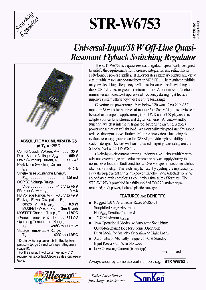 STR-W6753_270609.PDF Datasheet