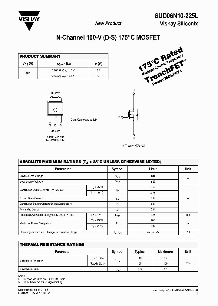 SUD06N10-225L_228997.PDF Datasheet