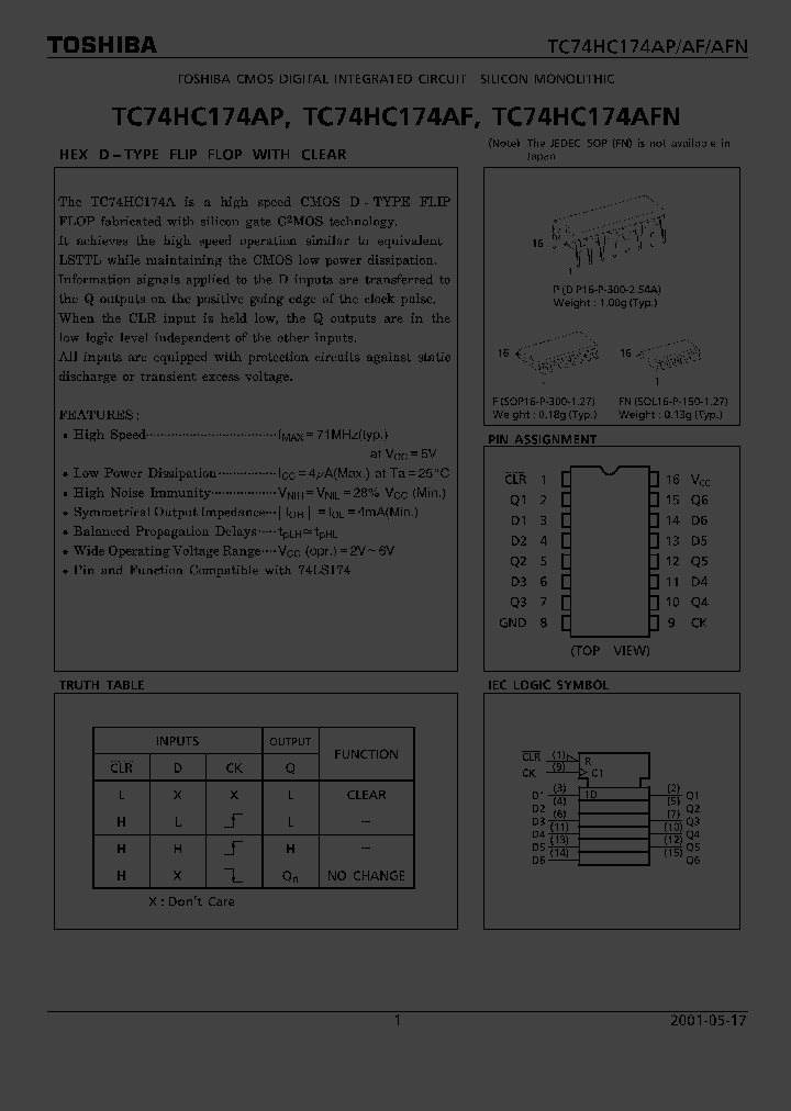 TC74HC174AF_269480.PDF Datasheet
