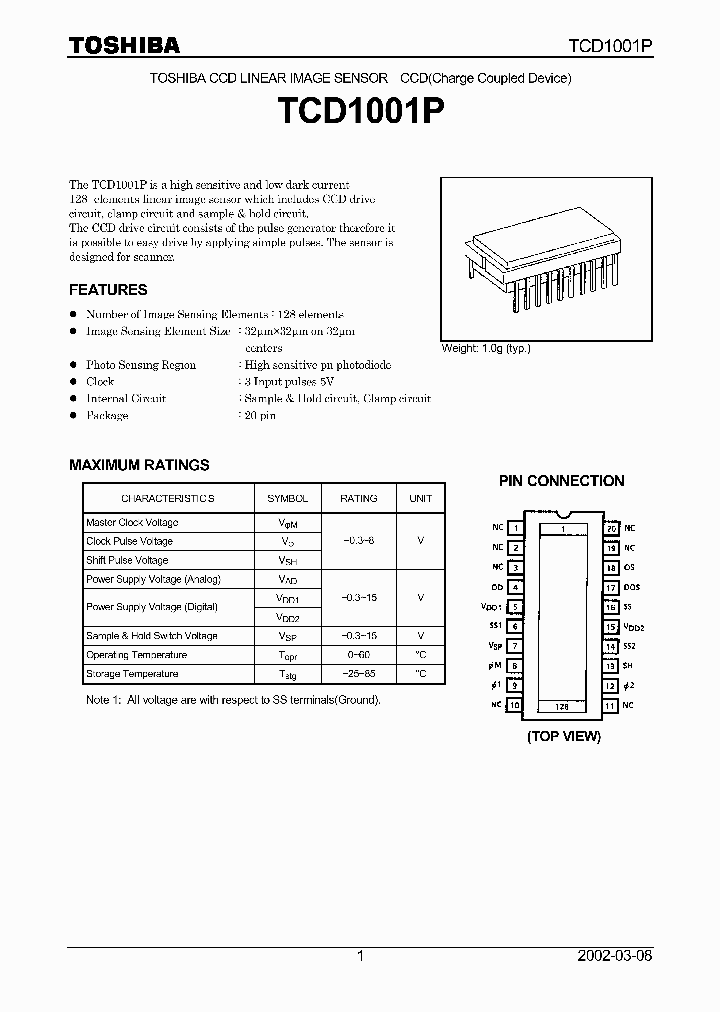 TCD1001P_227771.PDF Datasheet