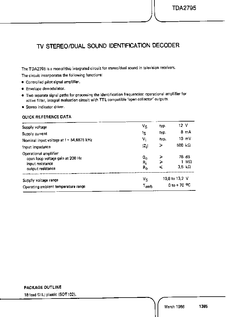 TDA2795_222692.PDF Datasheet