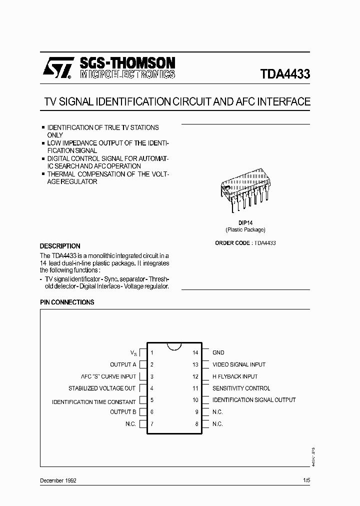 TDA4433_227913.PDF Datasheet