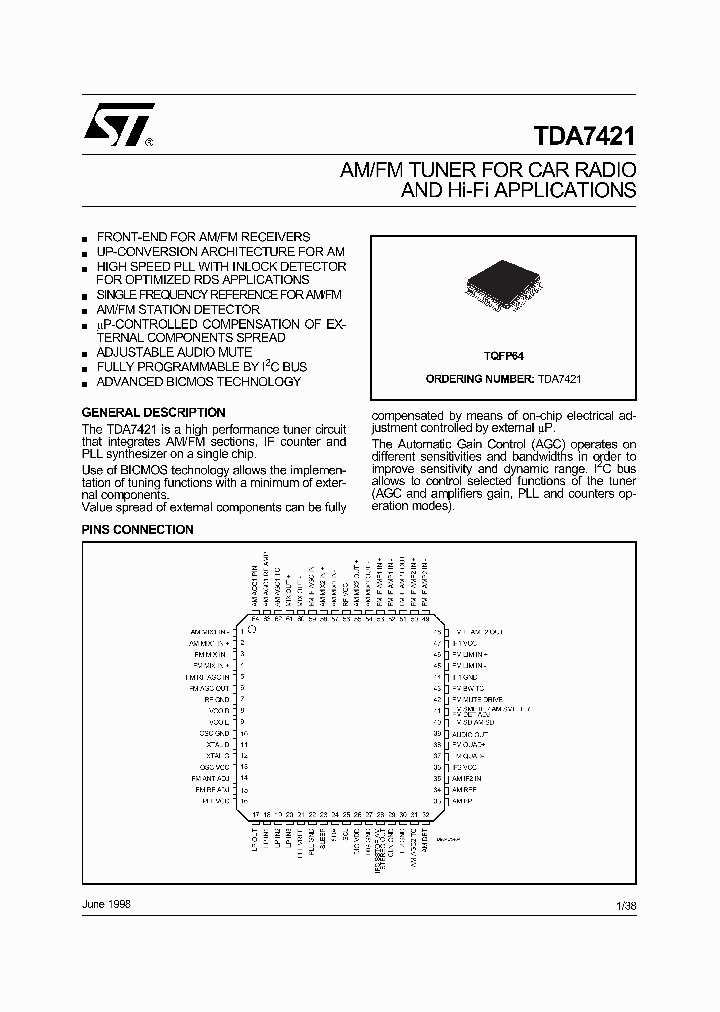 TDA7421_224264.PDF Datasheet