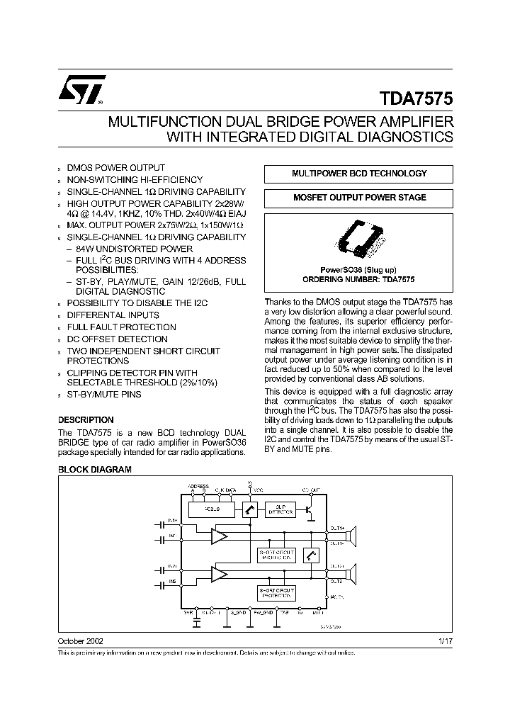 TDA7575_262998.PDF Datasheet
