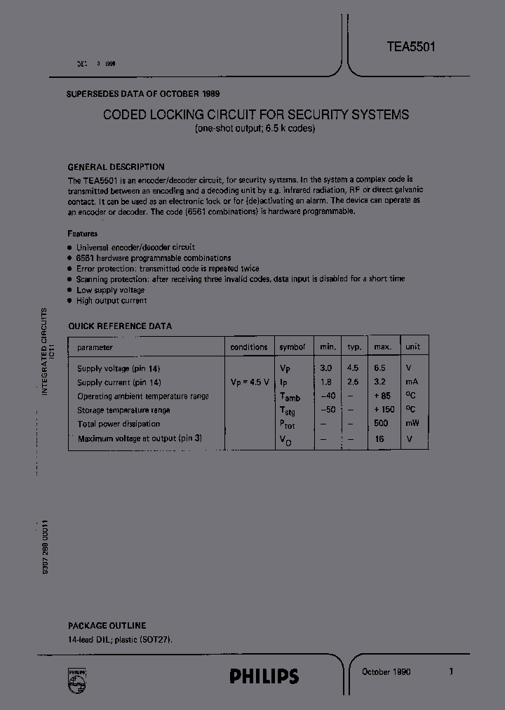 TEA5501_234785.PDF Datasheet