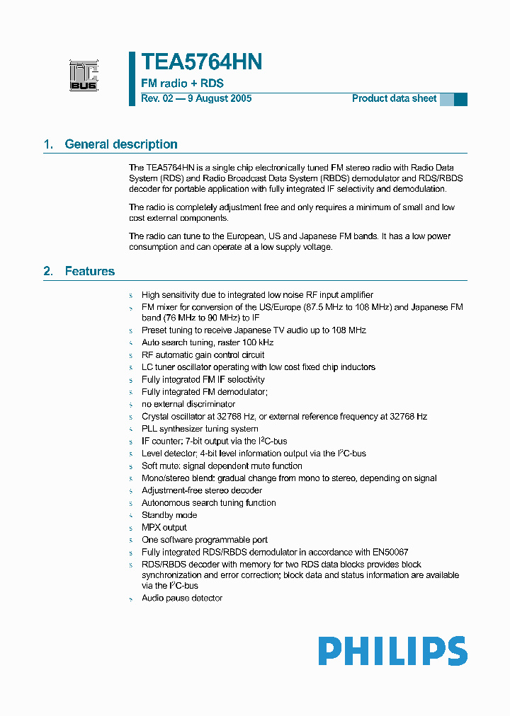 TEA5764HN_261030.PDF Datasheet