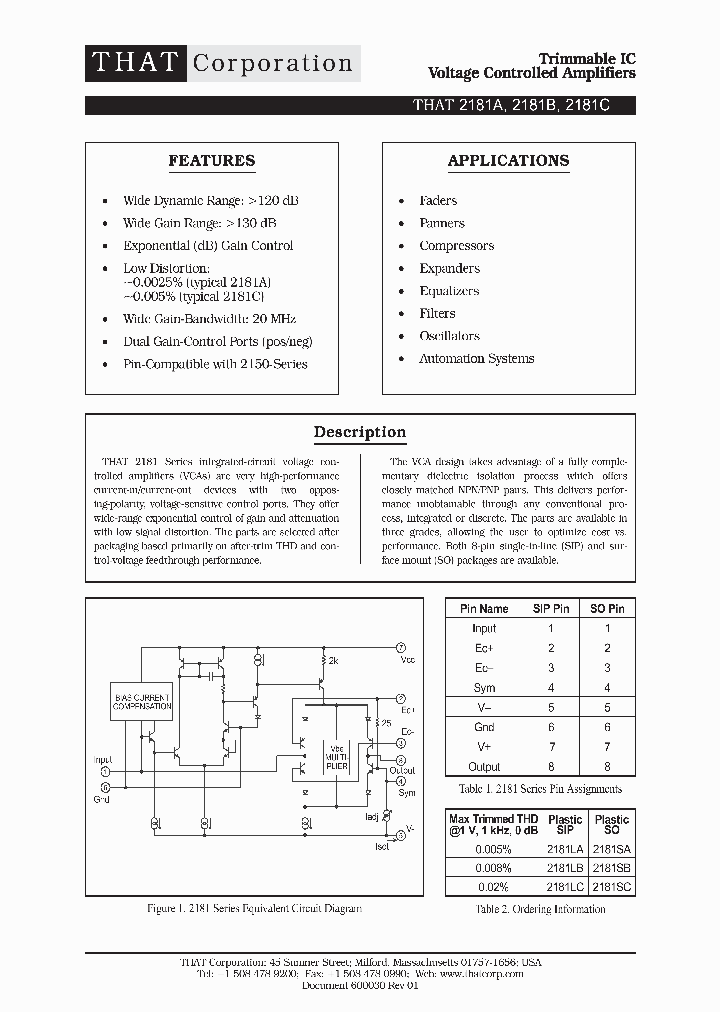 THAT2181_239112.PDF Datasheet