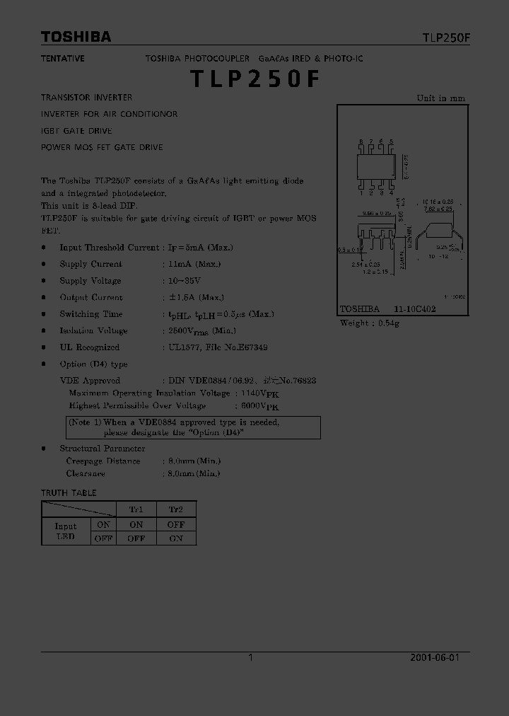 TLP250F_259762.PDF Datasheet
