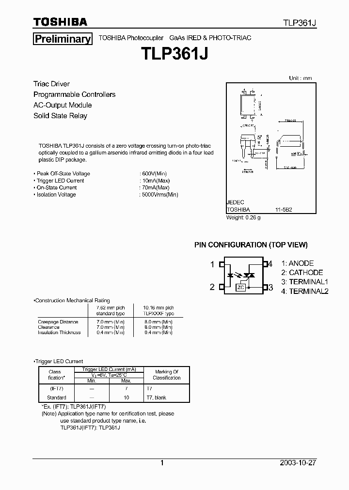 TLP361J_224619.PDF Datasheet