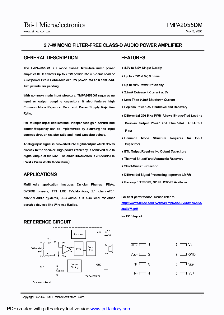 TMPA2055DM_247898.PDF Datasheet