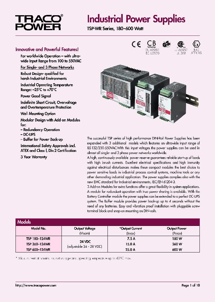 TSP600-124WR_220381.PDF Datasheet