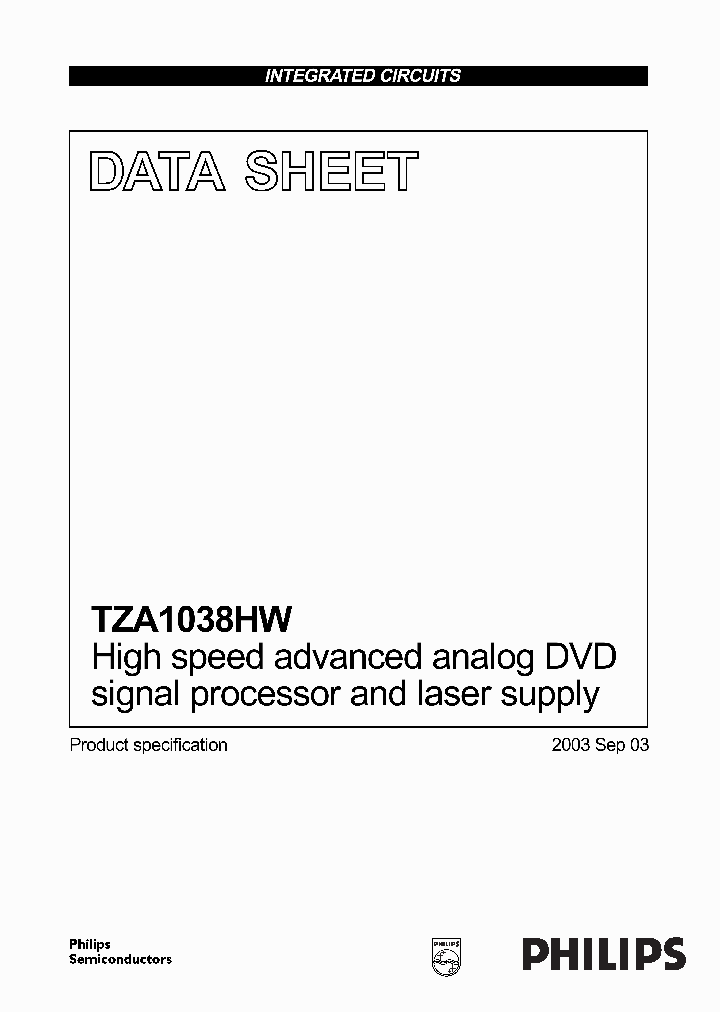 TZA1038HW_233332.PDF Datasheet